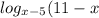 log_{x-5} (11-x)< 2